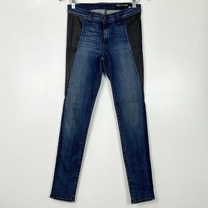 RAG & BONE Jean for INTERMIX High Waist Denim Genuine Lam Leather Sexy Jean 29